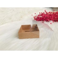 8x8x3 Asetat Kapaklı Kutu Kraft 