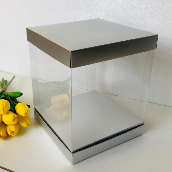 20x20x24 Alt-Üst Karton Asetat Kutu