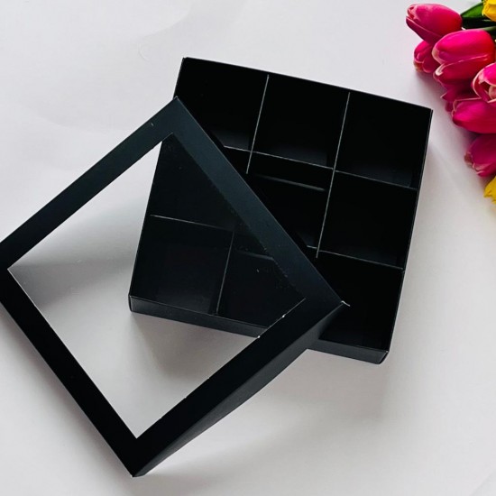 20x20x5 Pencereli Karton Kutu (9 Bölmeli)