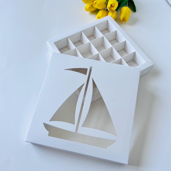 16 Bölmeli Çikolata Kutusu-Yelkenli