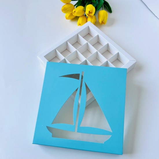 16 Bölmeli Çikolata Kutusu-Yelkenli