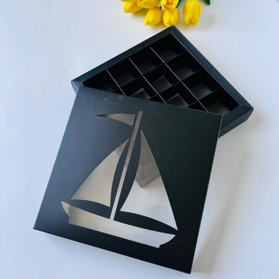 16 Bölmeli Çikolata Kutusu-Yelkenli