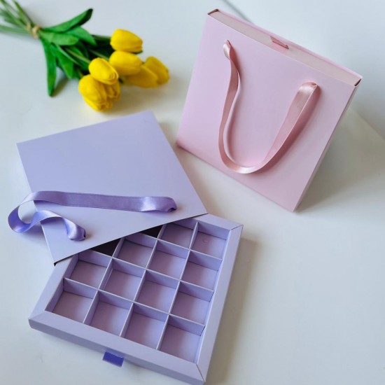 16 Bölmeli Çanta Model Bonbon Çikolata Kutusu