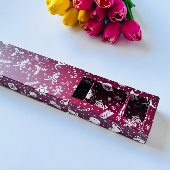 5 Bölmeli Karton Sürgülü Çikolata Kutusu