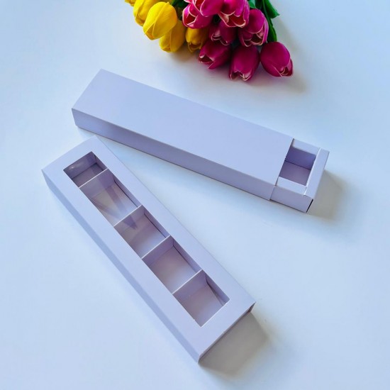 5 Bölmeli Karton Sürgülü Çikolata Kutusu