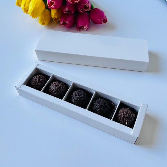 5 Bölmeli Karton Sürgülü Çikolata Kutusu