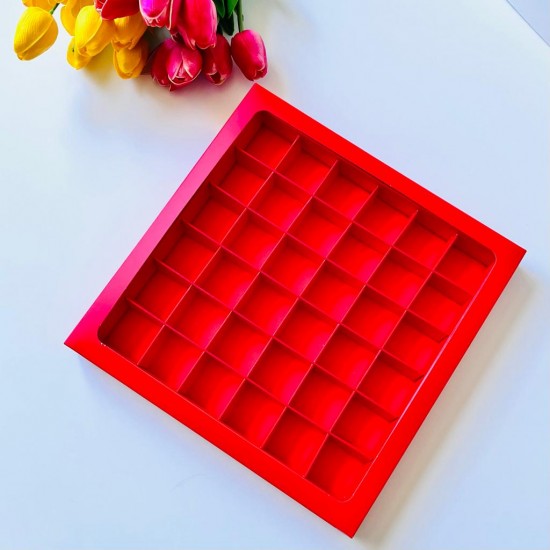 36 Bölmeli Pencereli Çikolata Kutusu