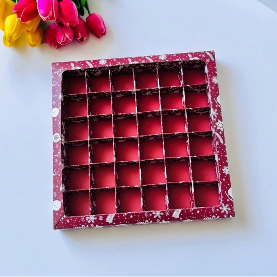 36 Bölmeli Pencereli Çikolata Kutusu