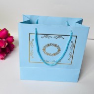 Karton Çanta Mavi (Desen 2)