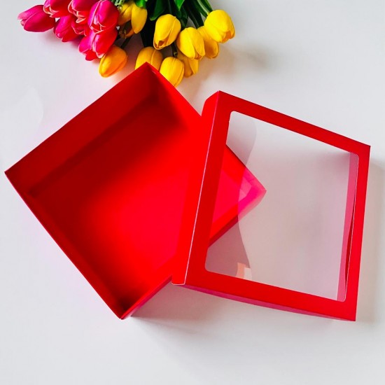 21x21x8 Pencereli Karton Kutu-Pinyata Kutusu