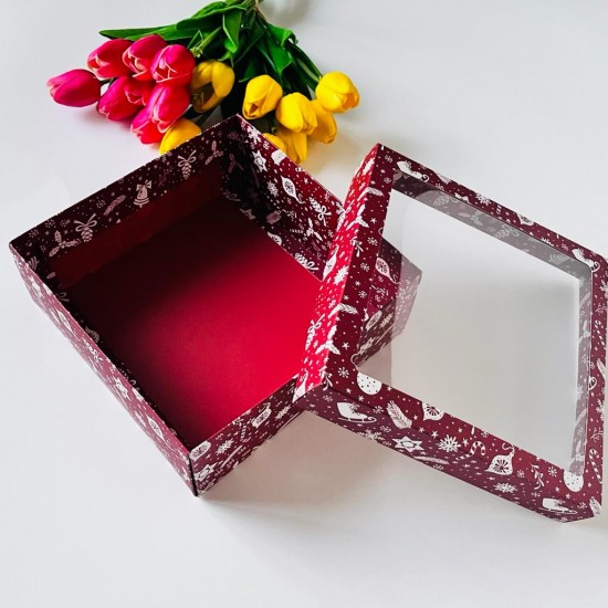21x21x8 Pencereli Karton Kutu-Pinyata Kutusu