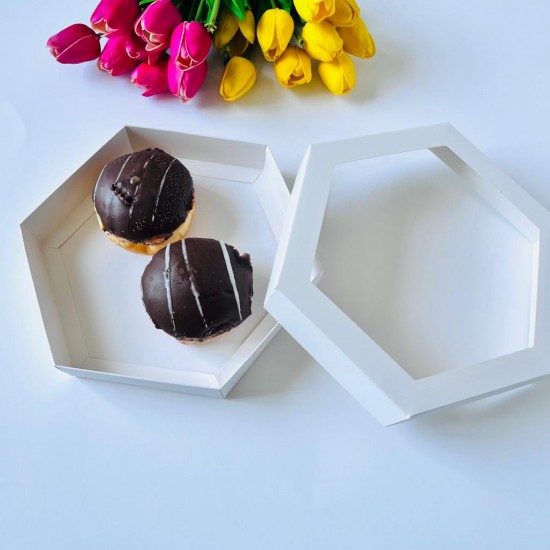 Altıgen Tasarım Asetat Pencereli Kutu