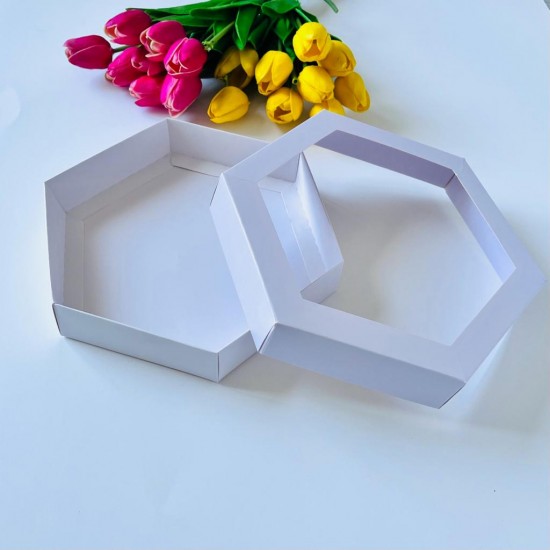 Altıgen Tasarım Asetat Pencereli Kutu