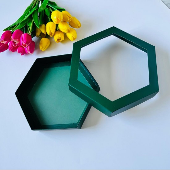 Altıgen Tasarım Asetat Pencereli Kutu