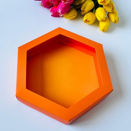 Altıgen Tasarım Asetat Pencereli Kutu