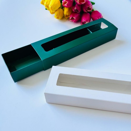 7x24x3.5 Pencereli Sürgülü Karton Kutu 