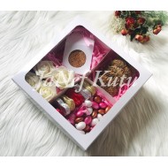 25x25x10 Pencereli Karton Kutu-4 Bölmeli