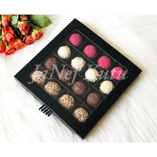 16 Bölmeli Sürgülü Çikolata-Bonbon Kutusu 
