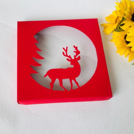 16 Bölmeli Geyik Tasarım Bonbon Çikolata Kutusu