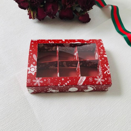 6 Bölmeli Pencereli Çikolata Kutusu