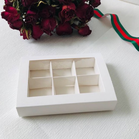 6 Bölmeli Pencereli Çikolata Kutusu