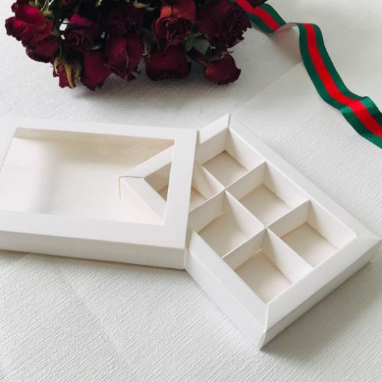 6 Bölmeli Pencereli Çikolata Kutusu