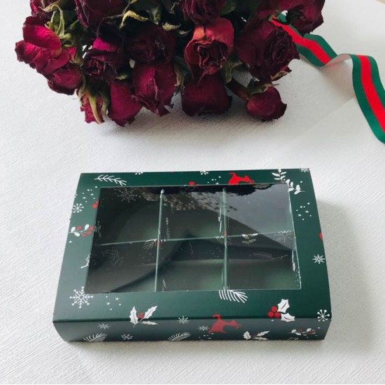 6 Bölmeli Pencereli Çikolata Kutusu