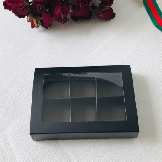 6 Bölmeli Pencereli Çikolata Kutusu