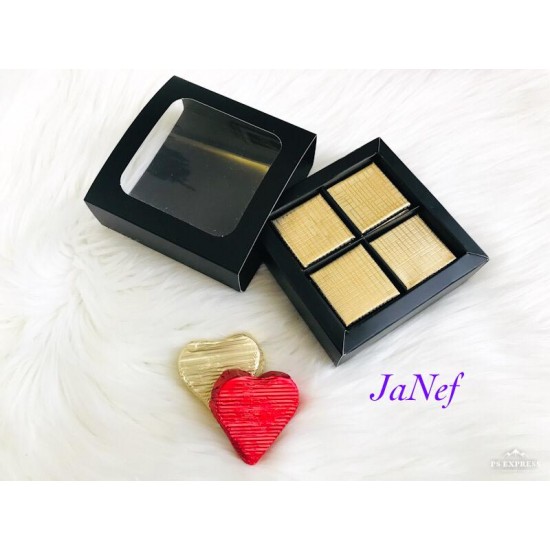 4 Bölmeli Pencereli Çikolata Kutusu