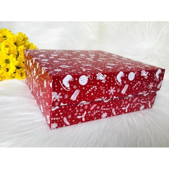 25x25x10 Karton Kutu Yılbaşı 