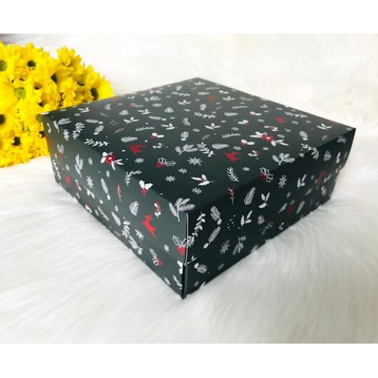 25x25x10 Karton Kutu Yılbaşı 