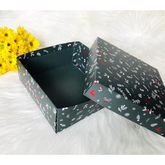 25x25x10 Karton Kutu Yılbaşı 