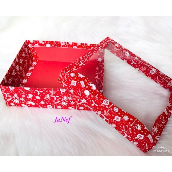 25x30x9 Pencereli Karton Kutu Yılbaşı 