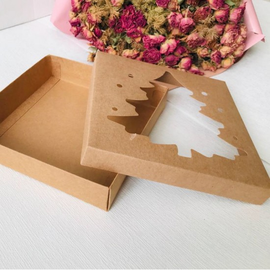 18x18x4 Çam Ağacı Tasarım  Kutu