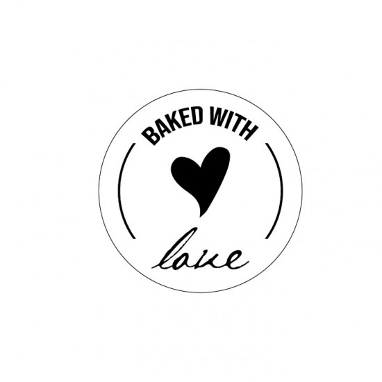 Şeffaf Sticker,Baked Wıth Love