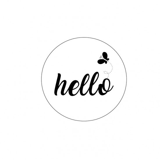 Sticker Yapışkanlı,Hello