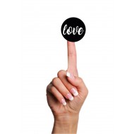Şeffaf Sticker,Love (siyah)