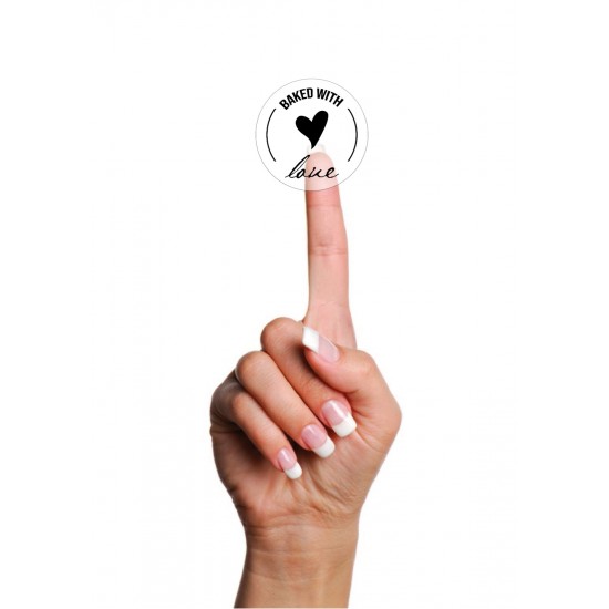 Şeffaf Sticker,Baked Wıth Love