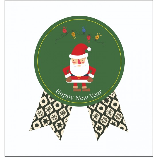 Sticker Yapışkanlı,Noel Baba Yeşil