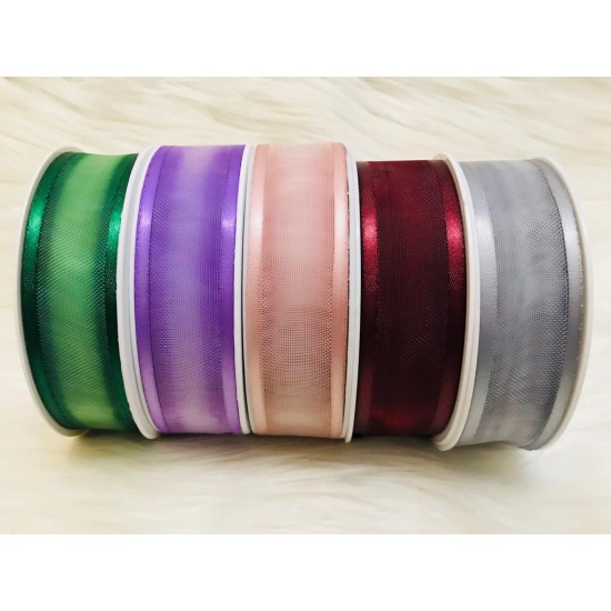 Kurdele Saten Şeritli Şifon 25 mm-20 m